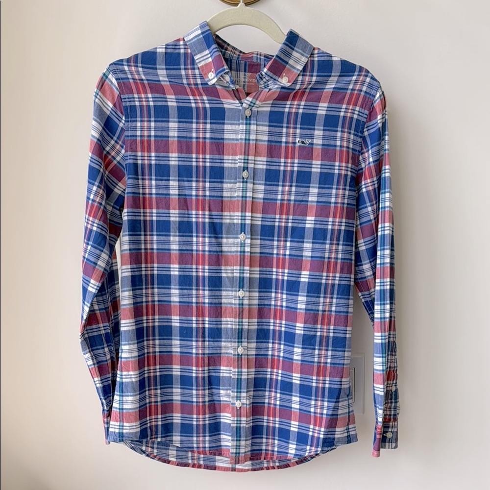 Vineyard Vines Boys Madras Button-down Shirt